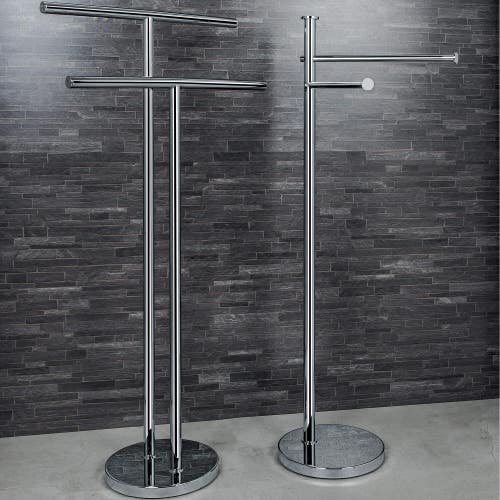 Immagine di Colombo Design PLUS piantana con due porta salvietta, finitura cromo W49380CR