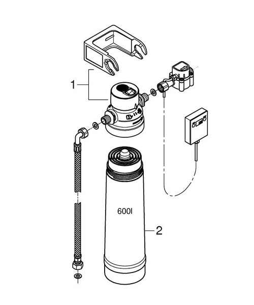 Immagine di Grohe Red Filtro con testata 40438001