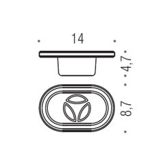Immagine di Colombo Design RICAMBIO porta sapone, vetro acidato naturale B80510-VAN
