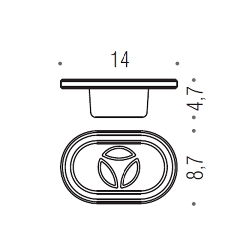 Immagine di Colombo Design RICAMBIO porta sapone, vetro acidato naturale B80510-VAN