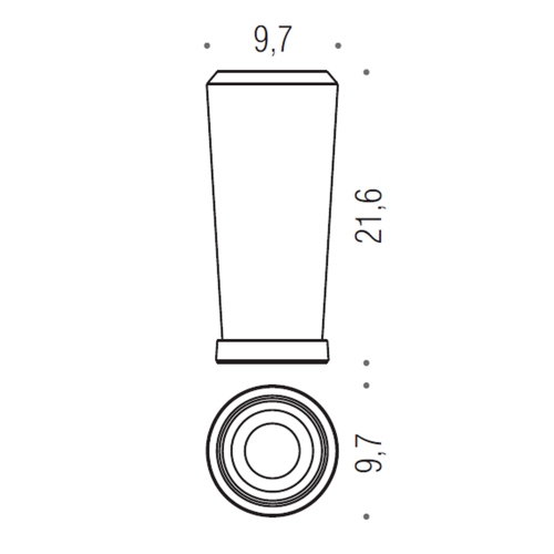 Immagine di Colombo Design RICAMBIO scovolo con base, finitura cromo B80560CR-VAN