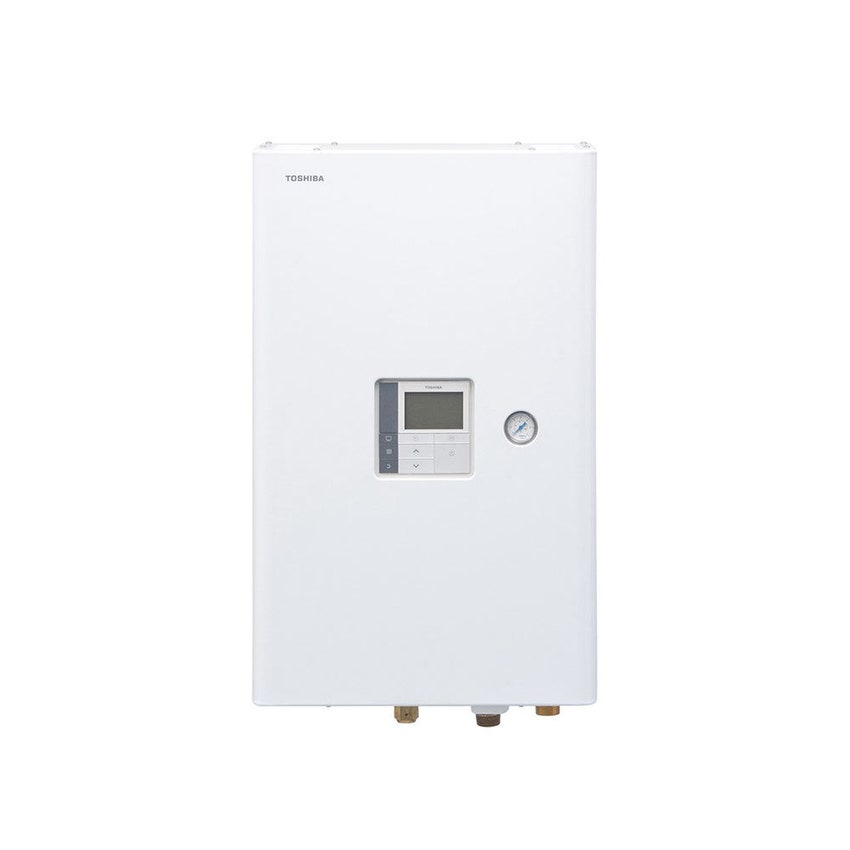 Immagine di Toshiba ESTIA R32 Sistema composto da pompa di calore Inverter 8 kW con unità idronica a parete con resistenza elettrica ausiliaria da 3 kW HWT-801HW-E+HWT-1101XWHM3W-E