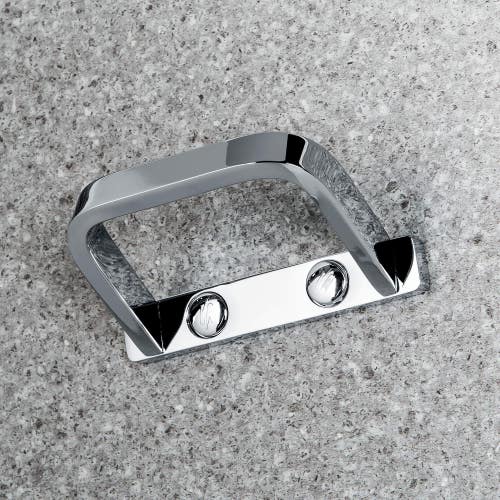 Immagine di Colombo Design TIME set a muro con porta scopino, porta rotolo reversibile, appenditutto, 2 porta salviette e porta sapone, finitura cromo SETTI003