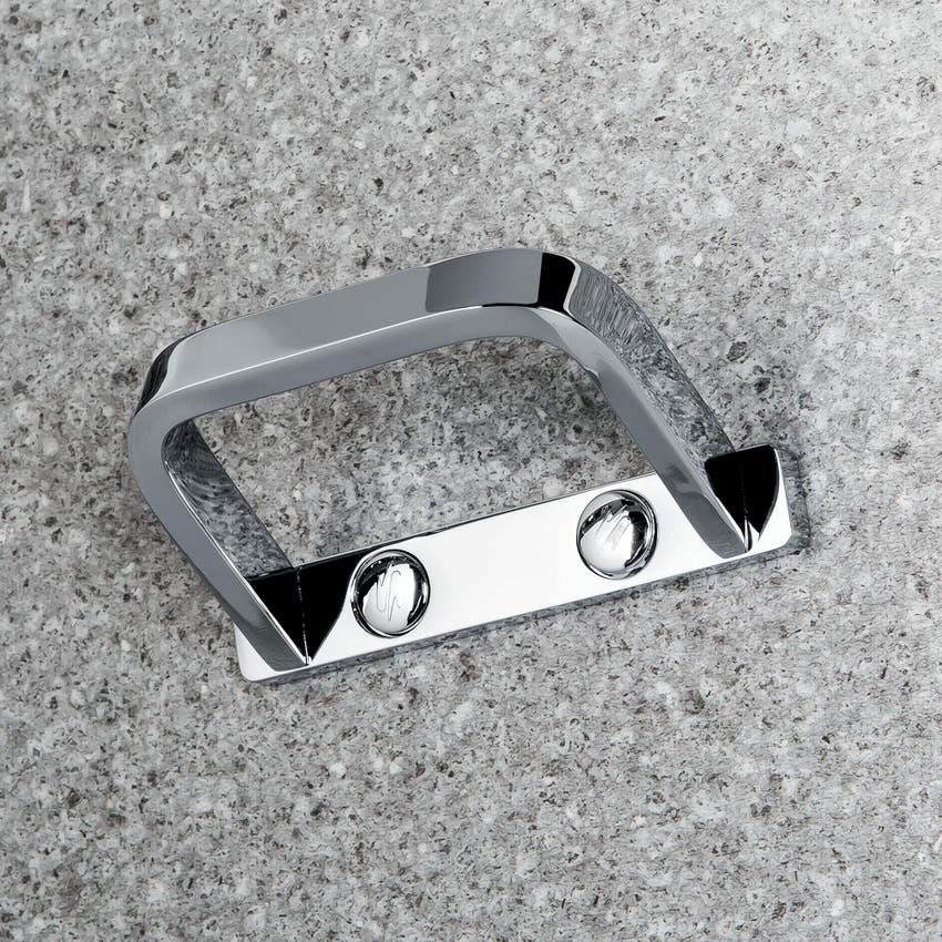 Immagine di Colombo Design TIME set a muro con porta scopino, porta rotolo reversibile, appenditutto, 2 porta salviette e porta sapone, finitura cromo SETTI003