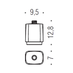 Immagine di Colombo Design RICAMBIO contenitore per dispenser sapone, vetro acidato naturale W42600-VAN