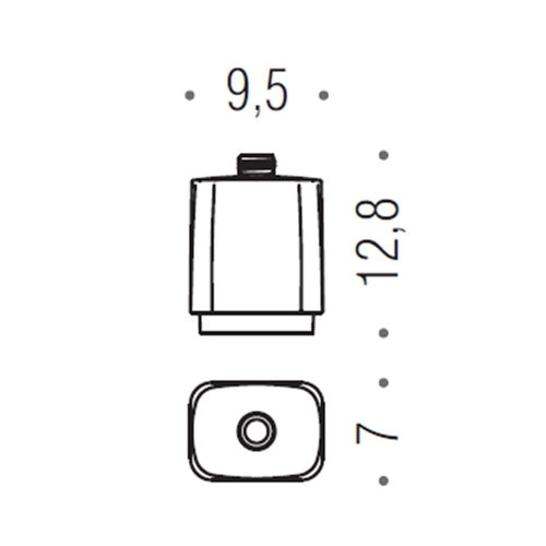 Immagine di Colombo Design RICAMBIO contenitore per dispenser sapone, vetro acidato naturale W42600-VAN