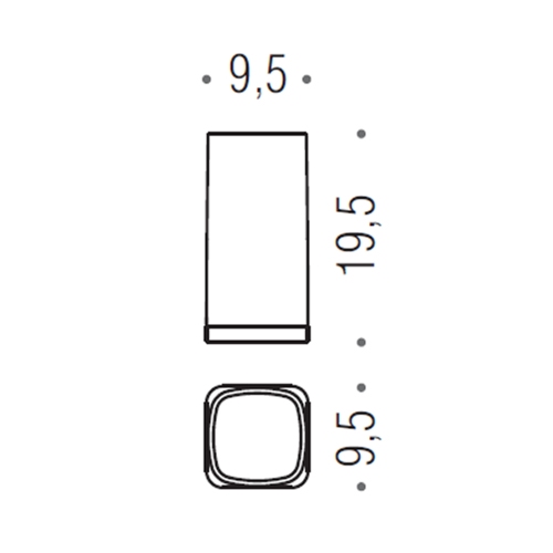 Immagine di Colombo Design RICAMBIO contenitore scovolo con base, vetro acidato naturale W42500CR-VAN