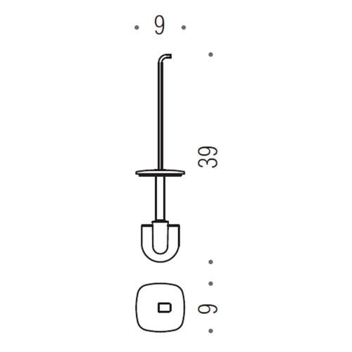 Immagine di Colombo Design RICAMBIO manico con ciuffo, finitura cromo W42580CR