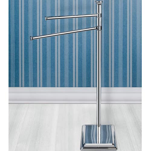 Immagine di Colombo Design PORTOFINO piantana con due porta salvietta, finitura cromo B32380CR