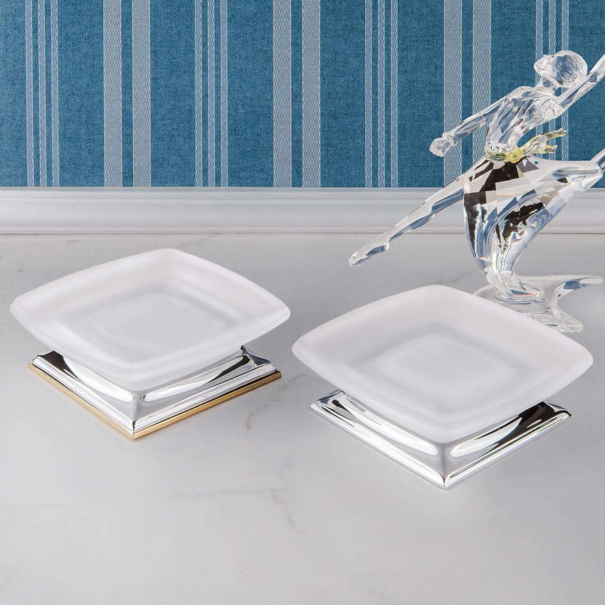 Immagine di Colombo Design PORTOFINO porta sapone d'appoggio, finitura cromo B32420CR-VAN