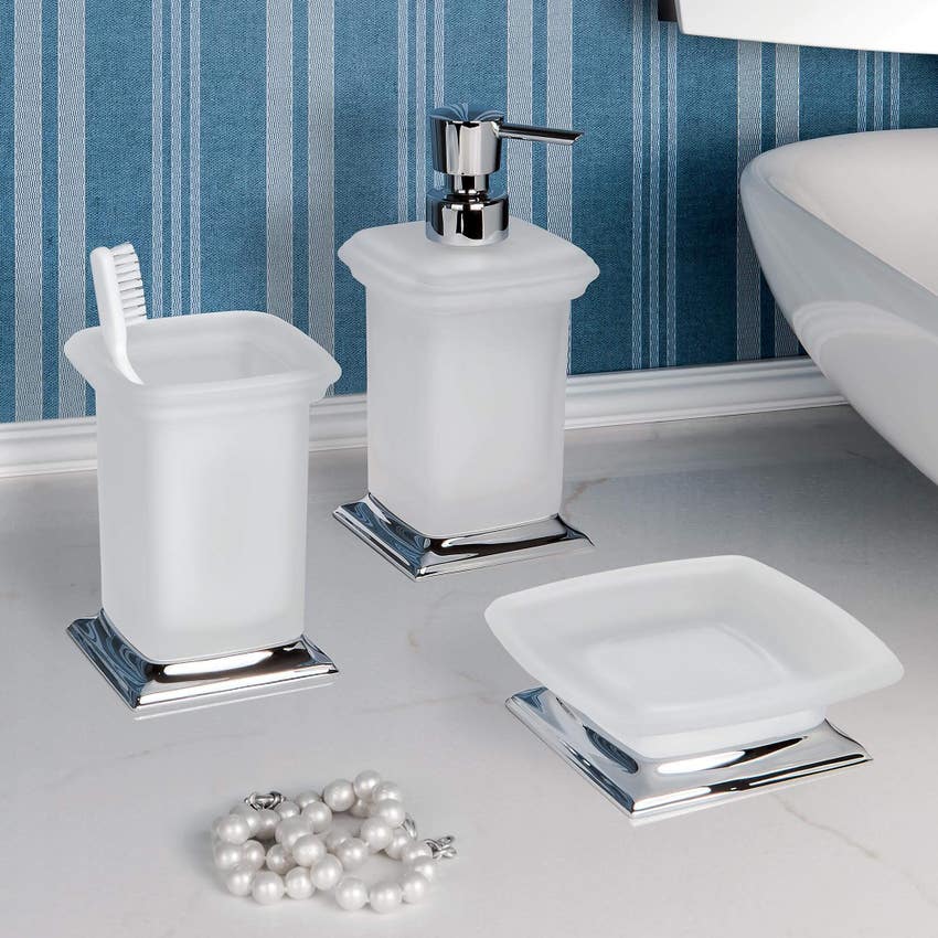 Colombo Design B32420CR-VAN PORTOFINO porta sapone d'appoggio, finitura  cromo