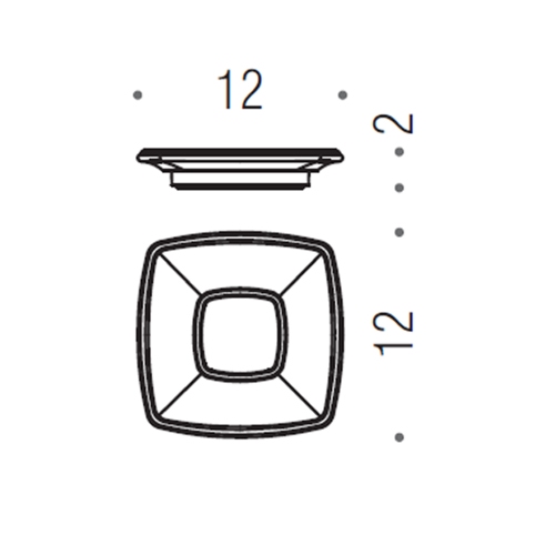 Immagine di Colombo Design RICAMBIO porta sapone, vetro acidato naturale B32510-VAN