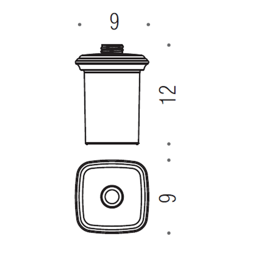 Immagine di Colombo Design RICAMBIO contenitore dispenser sapone liquido, vetro acidato naturale B93690-VAN