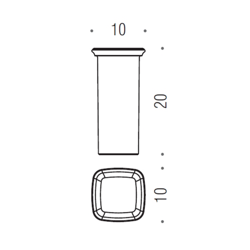 Immagine di Colombo Design RICAMBIO contenitore scovolo, vetro acidato naturale B32500-VAN