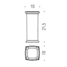 Immagine di Colombo Design RICAMBIO contenitore scovolo con base, finitura cromo B32560CR-VAN