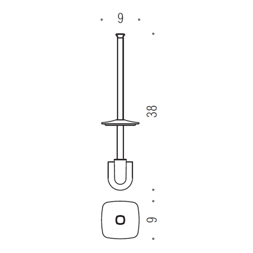 Immagine di Colombo Design RICAMBIO manico con ciuffo, finitura cromo B32580CR