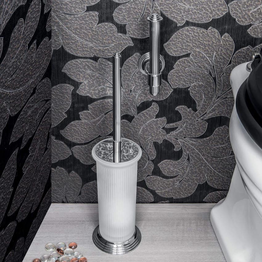 Immagine di Colombo Design HERMITAGE porta scopino d'appoggio, finitura cromo B33060CR-VAN