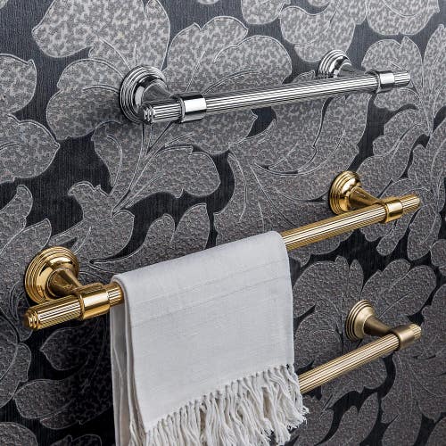 Immagine di Colombo Design HERMITAGE porta salvietta L.66.5 cm, regolabile, finitura oro B33110HPS