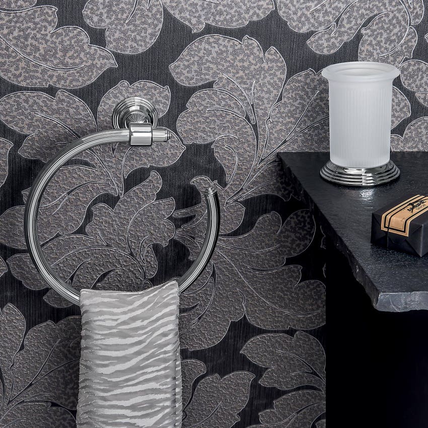 Immagine di Colombo Design HERMITAGE porta salvietta ad anello reversibile, finitura cromo B33310CR