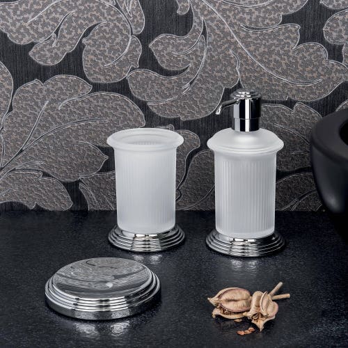 Immagine di Colombo Design HERMITAGE dispenser sapone liquido d'appoggio, finitura cromo B93360CR-VAN