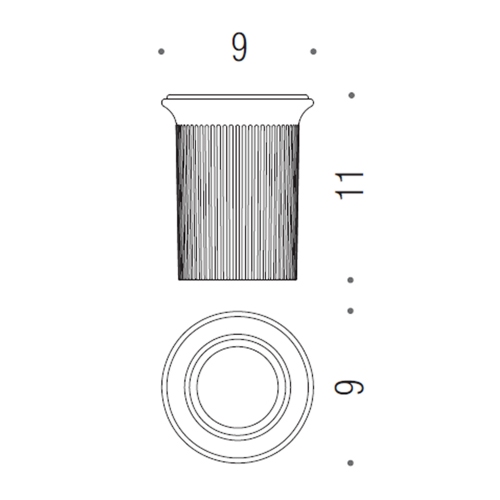 Immagine di Colombo Design RICAMBIO bicchiere, vetro acidato naturale B33520-VAN