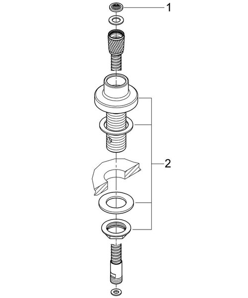 Immagine di Grohe Supporto per manopola doccia finitura cromo 27151000