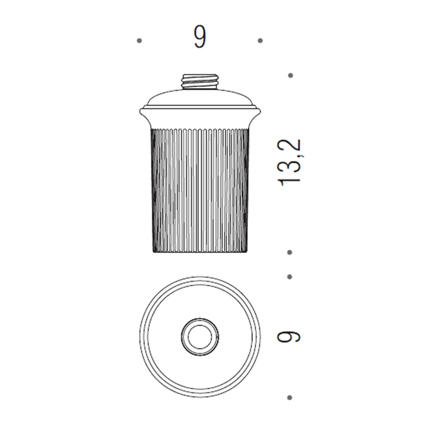 Immagine di Colombo Design RICAMBIO contenitore per dispenser sapone liquido, vetro acidato naturale B93760-VAN