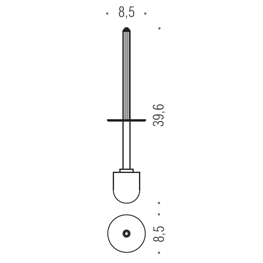 Immagine di Colombo Design RICAMBIO manico con ciuffo, finitura cromo B33580CR
