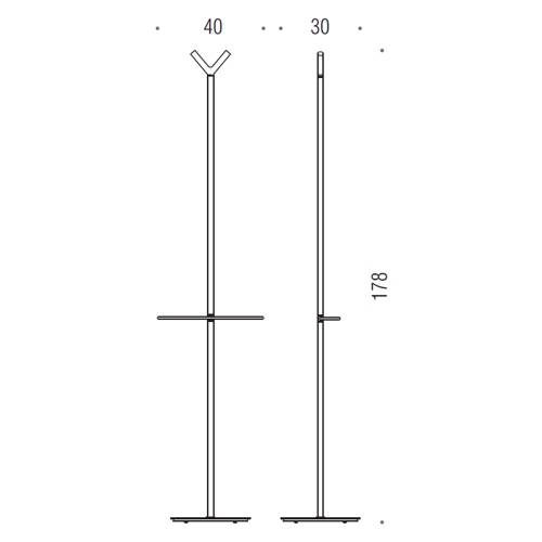 Immagine di Colombo Design PLANETS piantana con porta salvietta e due appendiabiti, finitura cromo B98040CR