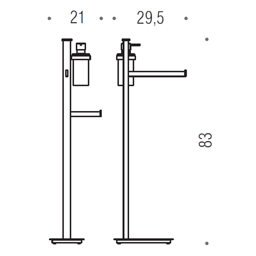 Colombo Design Piantana Units B9107S Sinistra Con Porta Rotolo e Porta  Scopino Sinistra