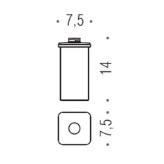 Immagine di Colombo Design RICAMBIO contenitore per spandisapone, finitura cromo B93810CR-VAN
