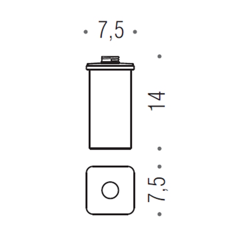 Immagine di Colombo Design RICAMBIO contenitore per spandisapone, finitura cromo B93810CR-VAN