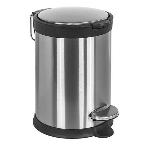 Immagine di Colombo Design CONTRACT poubelle tonda in acciaio inox, con sistema di chiusura ammortizzata, finitura inox satinato B92120IX