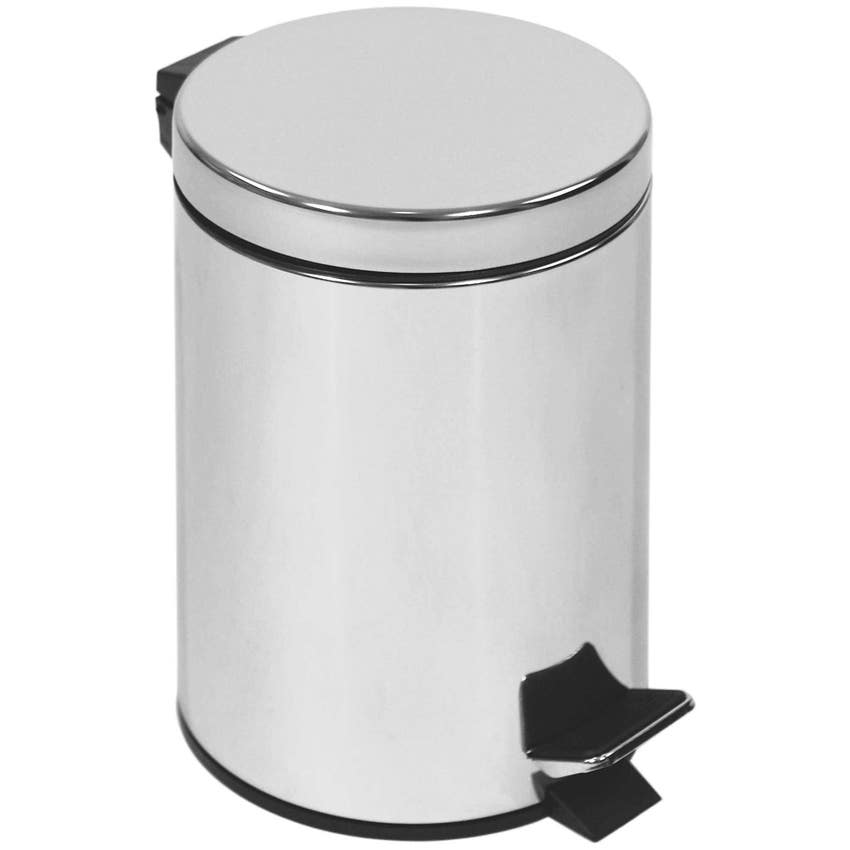 Immagine di Colombo Design CONTRACT poubelle in acciaio inox, con sistema di chiusura ammortizzata, finitura cromo B99620CR