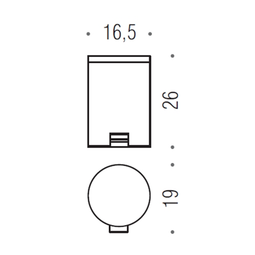 Immagine di Colombo Design CONTRACT poubelle in acciaio inox, con sistema di chiusura ammortizzata, finitura cromo B99620CR