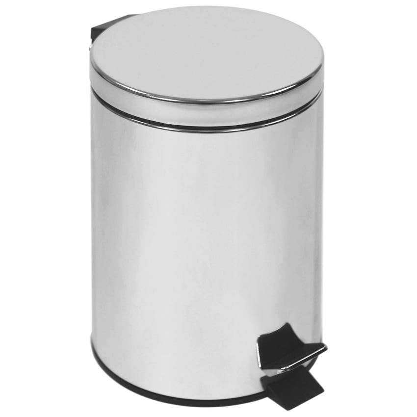 Immagine di Colombo Design CONTRACT poubelle in acciaio inox, con sistema di chiusura ammortizzata, finitura cromo B99680CR