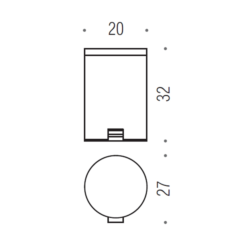 Immagine di Colombo Design CONTRACT poubelle in acciaio inox, con sistema di chiusura ammortizzata, finitura cromo B99680CR