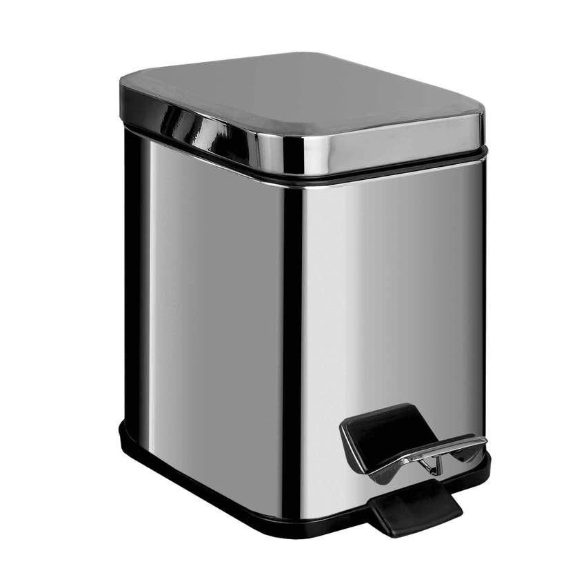 Immagine di Colombo Design CONTRACT poubelle in acciaio inox, con sistema di chiusura ammortizzata, finitura cromo B92100CR