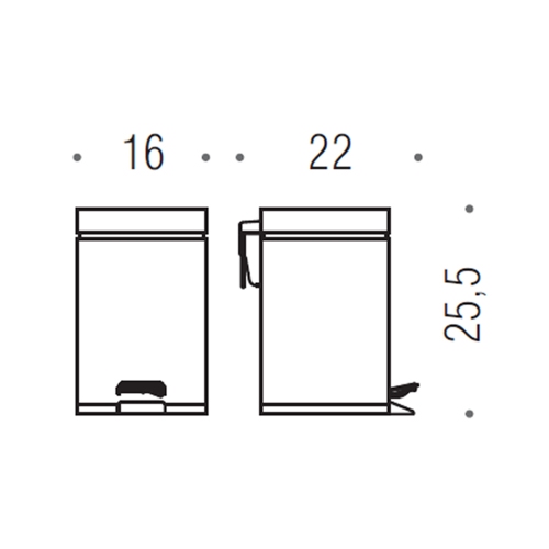 Immagine di Colombo Design CONTRACT poubelle in acciaio inox, con sistema di chiusura ammortizzata, finitura cromo B92100CR