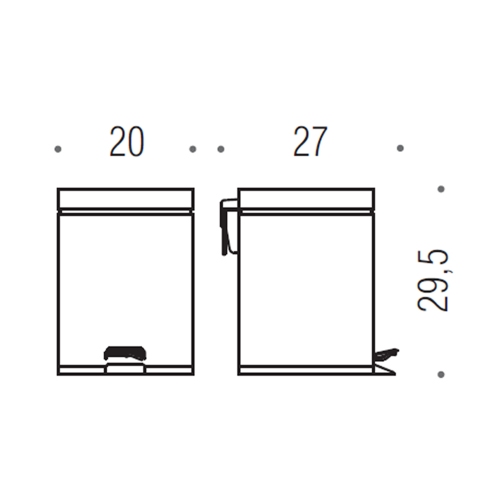 Immagine di Colombo Design CONTRACT poubelle in acciaio inox, con sistema di chiusura ammortizzata, finitura cromo B92110CR