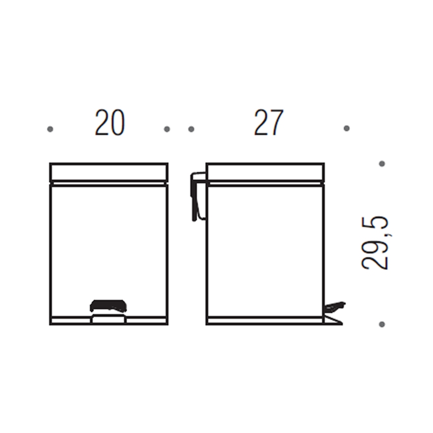 Immagine di Colombo Design CONTRACT poubelle in acciaio inox, con sistema di chiusura ammortizzata, finitura cromo B92110CR