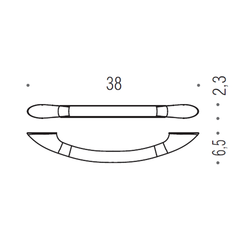 Colombo Design B97330CR CONTRACT maniglione da vasca L.38 cm, finitura cromo