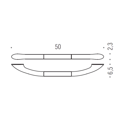 Immagine di Colombo Design CONTRACT maniglione da vasca L.50 cm, finitura cromo B97340CR