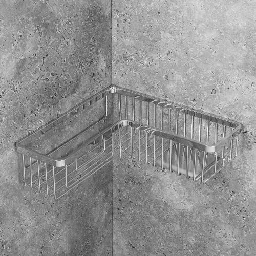 Immagine di Colombo Design Angolare semplice con ripiano in inox, finitura cromo B96140CR