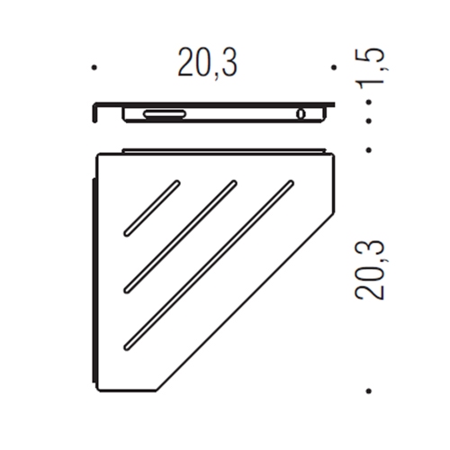 Immagine di Colombo Design Mensola angolare da doccia e vasca, colore nero finitura opaco B96550NM