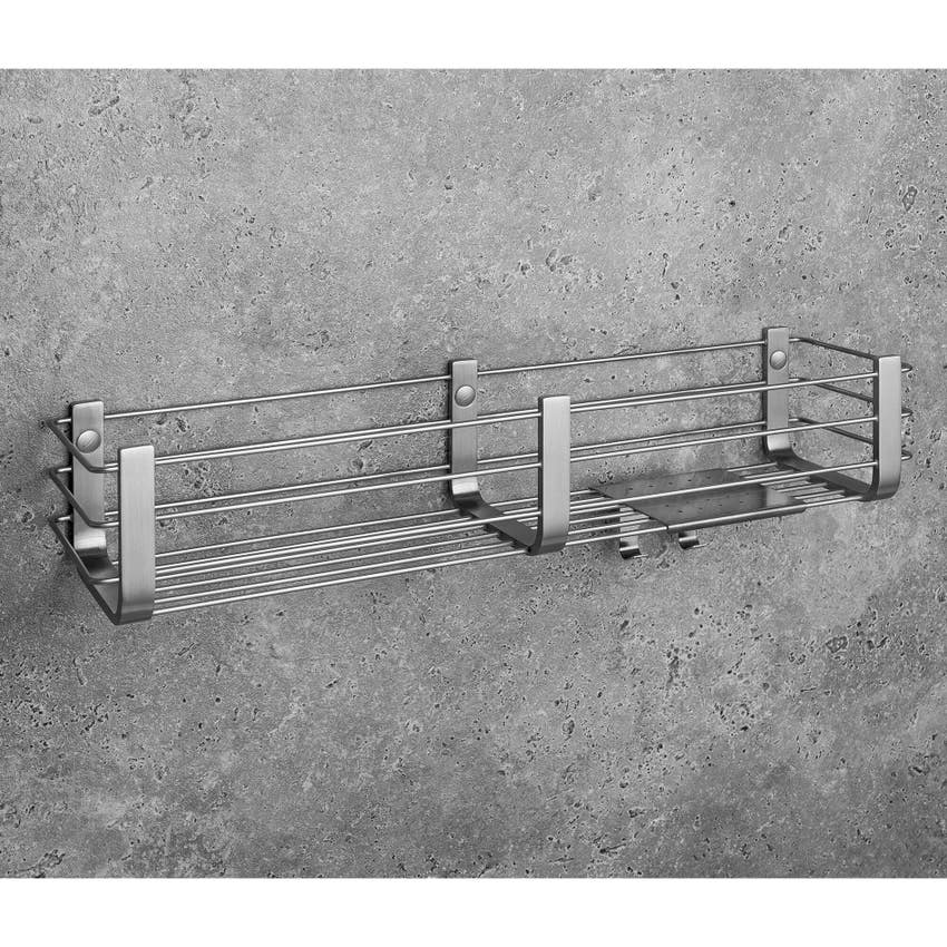 Immagine di Colombo Design ANGOLARI DOCCIA mensola con gancio per tergivetro, finitura acciaio inox B96440IX