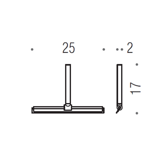Immagine di Colombo Design Tergivetro "ACQUACLEAN", finitura cromo B96360CR