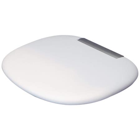 Immagine di Colombo Design Sedile doccia ribaltabile, in poliuretano integrale, con staffa a muro in alluminio, colore bianco B96370-BI