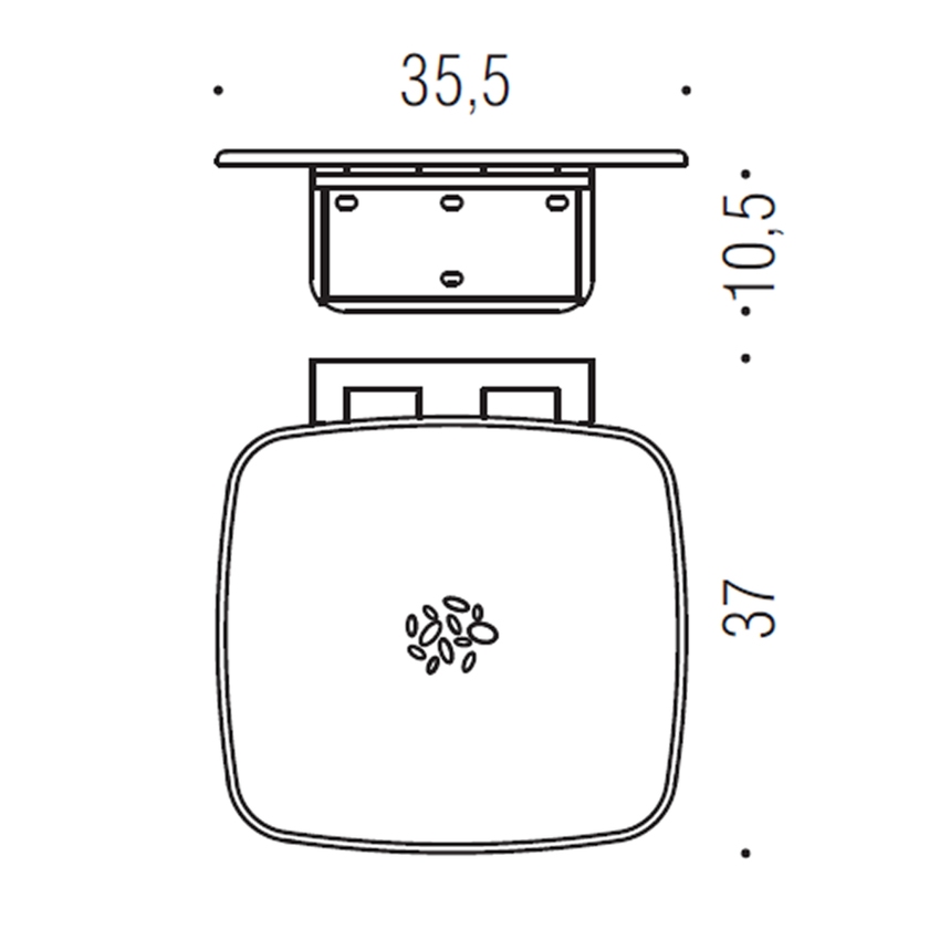 Immagine di Colombo Design Sedile doccia ribaltabile con finitura fotoincisa antiscivolo, completo di staffa a muro, colore bianco B96450-BI