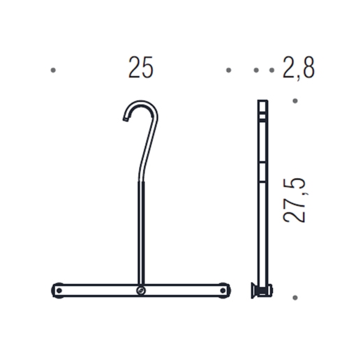 Immagine di Colombo Design Kit fissaggio per asta doccia, finitura cromo B96500CR